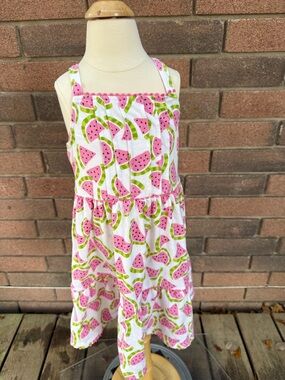 The Children's Place Pink and Green Watermelon Sundress Size 4T